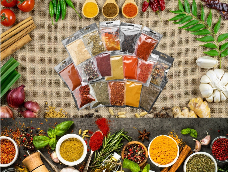 Food Ingredients and Spices Resealable Packaging Pouch Collection