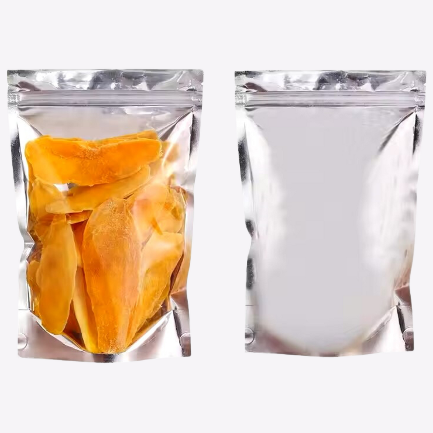 Resealable Poly Pouch Bag Aluminium Foil Back Clear Front
