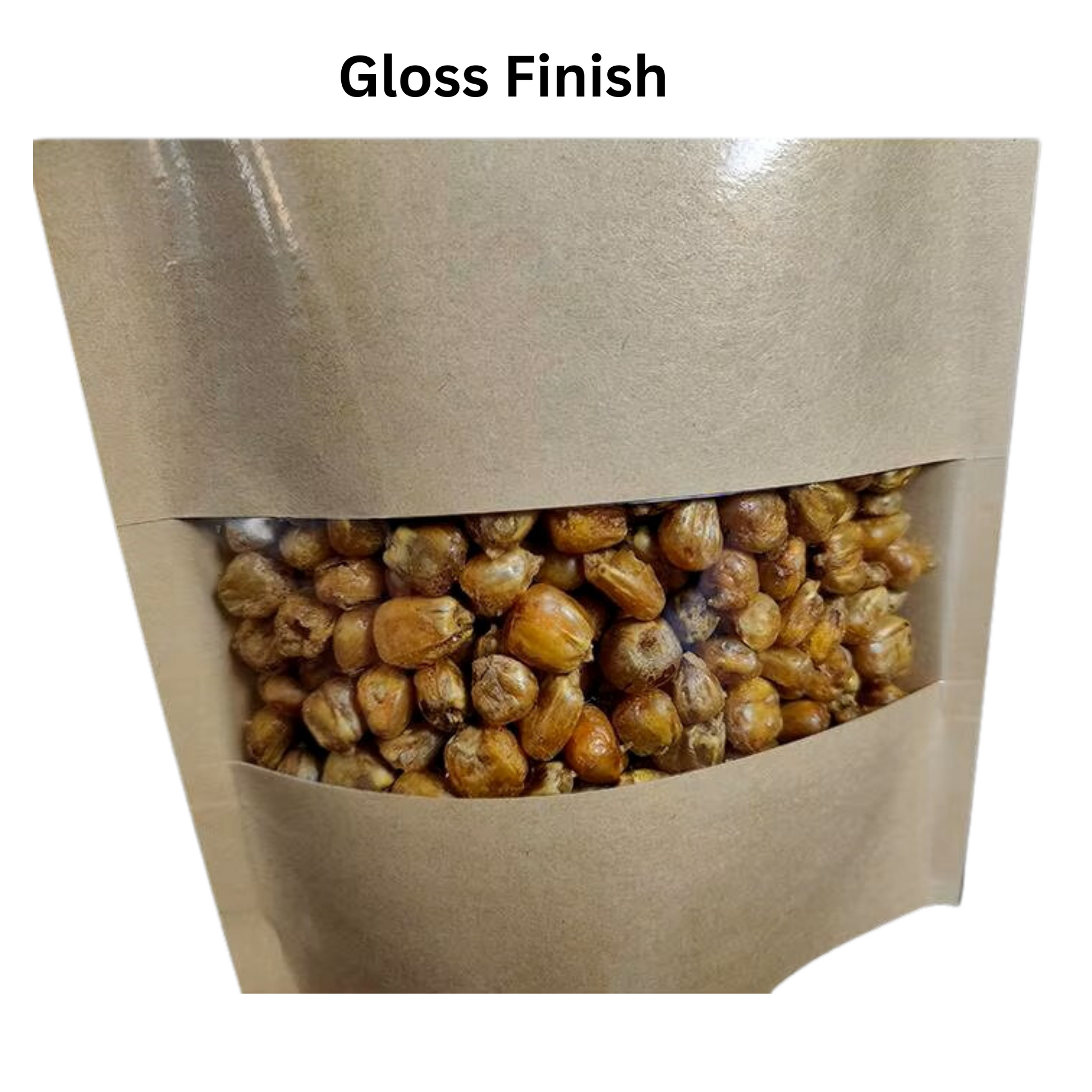 Reusable resealable kraft pouch for snacks, herbs, and dry goods