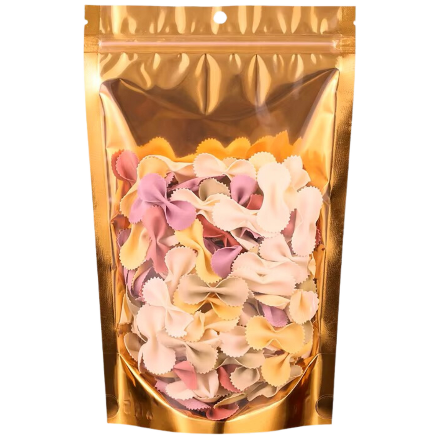 Woodpecker_Packaging_UK_Aluminium_Foil_Back_Clear_Front_Gold_Colour_Resealable_Pouch_Sweets_Freeze_Dried_Candy_Food_Packaging