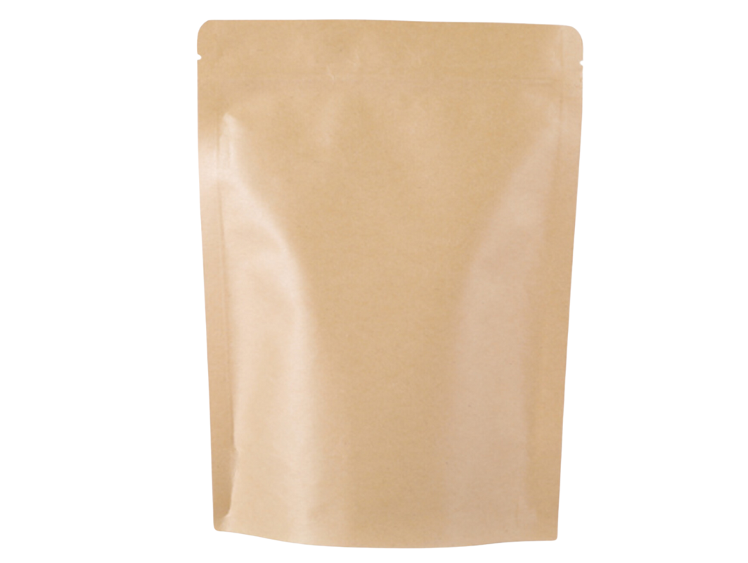 Resealable Kraft Paper Brown Pouch Bag (PE Lined)