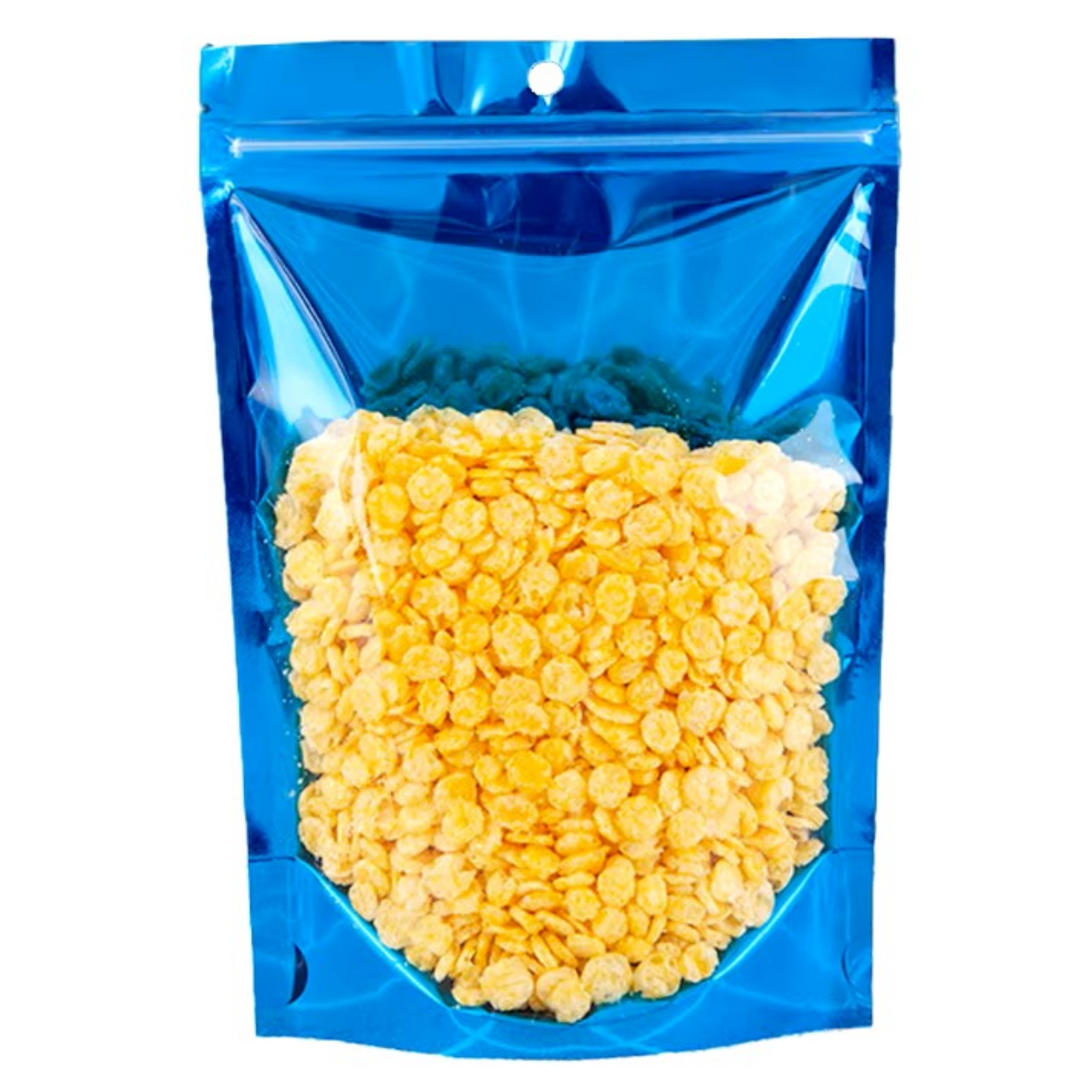 Woodpecker_Packaging_UK_Aluminium_Foil_Back_Clear_Front_Blue_Colour_Resealable_Pouch_Sweets_Freeze_Dried_Candy_Food_Packaging