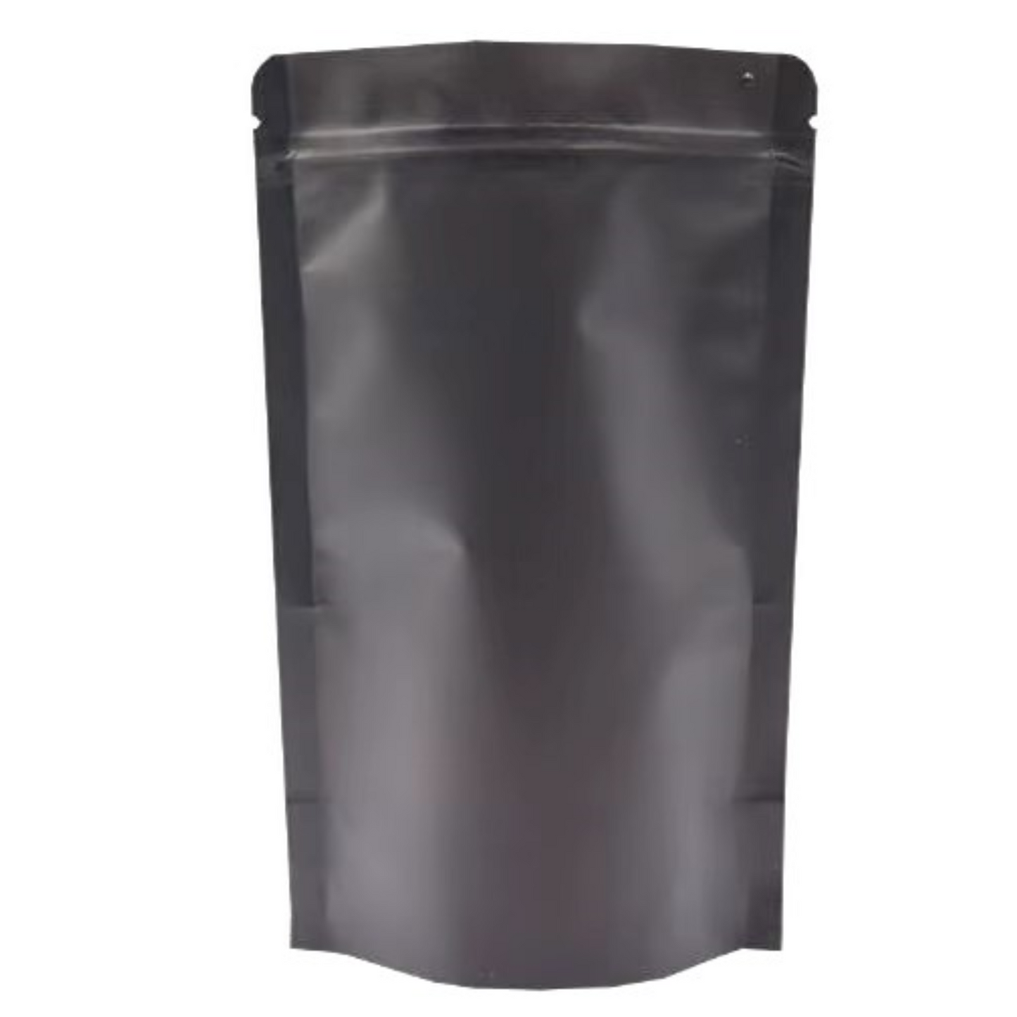 Resealable Stand up Kraft Paper Black Pouch Bag Matte Window