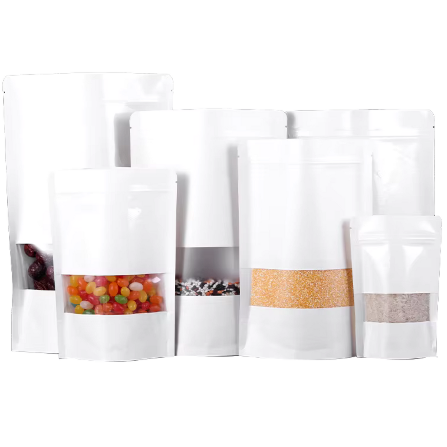 Woodpecker_Packaging_Gloss_Laminated_Resealable_White_Kraft_Paper_Pouch_With_Window