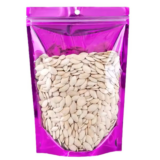 Woodpecker_Packaging_UK_Aluminium_Foil_Back_Clear_Front_Purple_Magenta_Colour_Resealable_Pouch_Sweets_Freeze_Dried_Candy_Food_Packaging