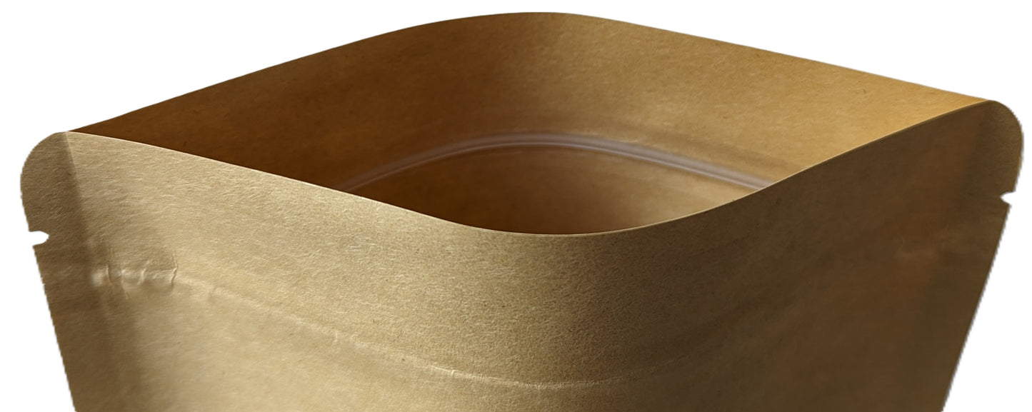 Resealable Kraft Paper Brown Pouch Bag (PE Lined)
