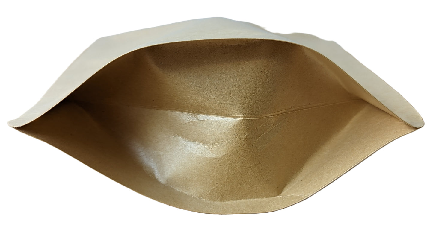 Resealable Kraft Paper Brown Pouch Bag (PE Lined)