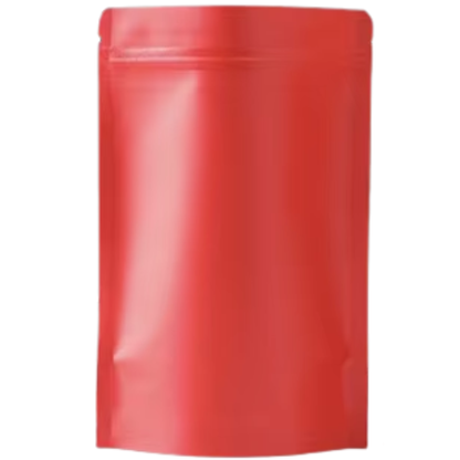 Resealable Stand up Kraft Paper Red Pouch Bag Matte Window