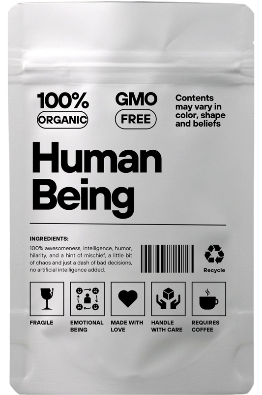 Poly Pouch printing - black on white background