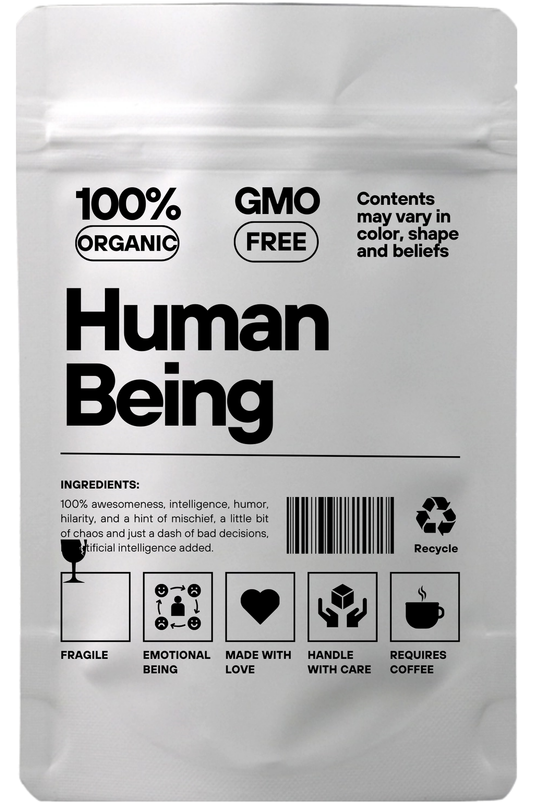 Poly Pouch printing - black on white background