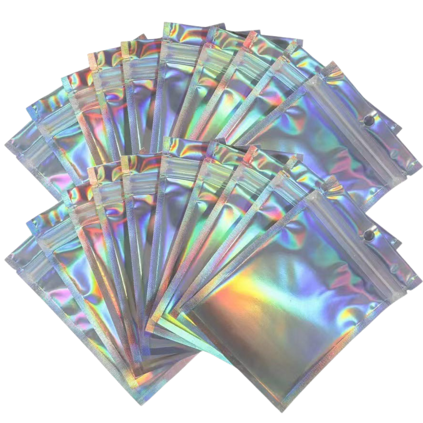 Zip-Lock Resealable Hologram Bags – Premium Food-Grade, Moisture-Proof Packaging (100/pack)