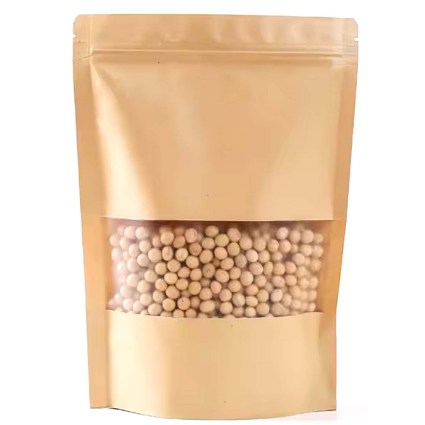 Woodpecker_Packaging_Resealable_Matte_Laminated_Brown_Kraft_Paper_Pouch_With_Window