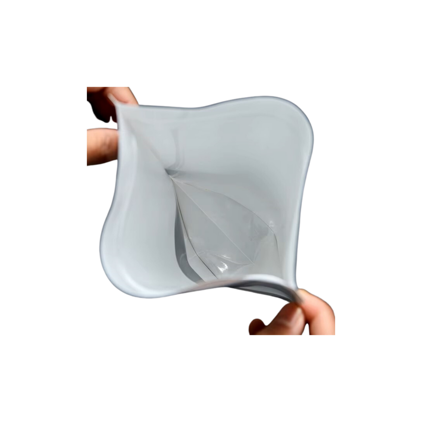 Resealable Kraft Paper White Pouch Bag Matte Window Display
