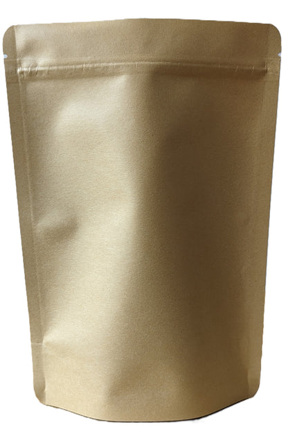 Standup Pouch Bags with Resealable Zip Seal - Kraft Paper Brown